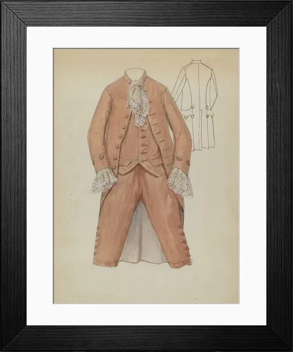 Framed Print : Man's Costume, c. 1936. Creator: Jessie M. Benge