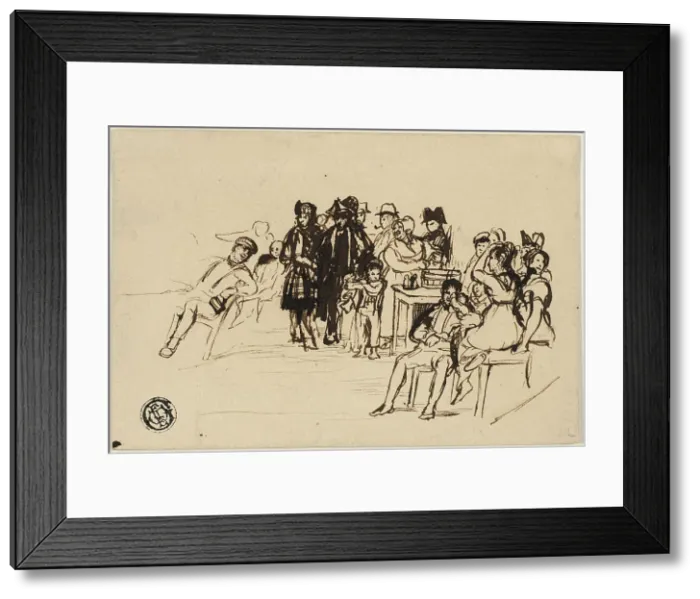 Framed Print : Study for Right Group, c.1820. Creator: David Wilkie Framed Print : Study for Right Group, c.1820. Creator: David Wilkie
