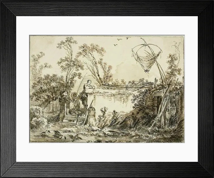 Framed Print : Study for the Frontispiece, for Varie Vedute del Gentile, c. 1755. Creator: Jean Baptiste Le Prince