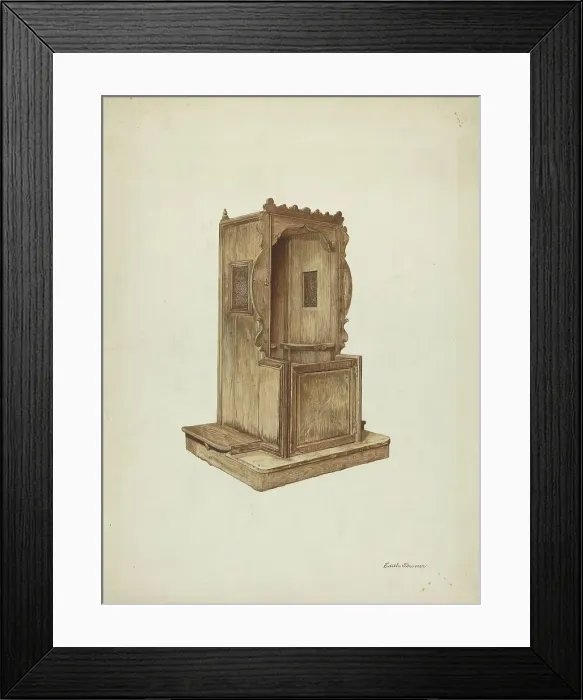 Framed Print : Confessional, 1939 / 1940. Creator: Edith Towner Framed Print : Confessional, 1939 / 1940. Creator: Edith Towner