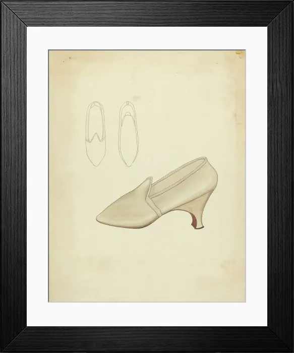 Framed Print : Slippers, c. 1940. Creator: Doris Beer Framed Print : Slippers, c. 1940. Creator: Doris Beer