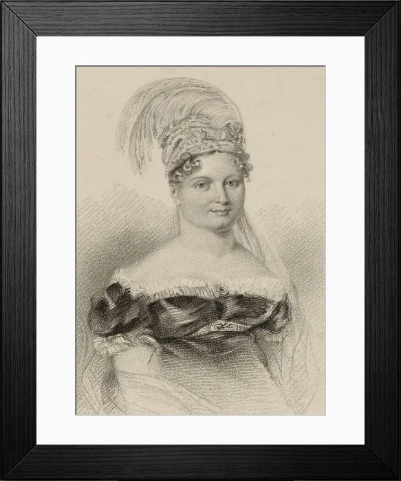 Framed Print : Portrait of the singer Joséphine Fodor (1789-1870), 1818. Creator: Thomson, James (1788-1850) Framed Print : Portrait of the singer Joséphine Fodor (1789-1870), 1818. Creator: Thomson, James (1788-1850)