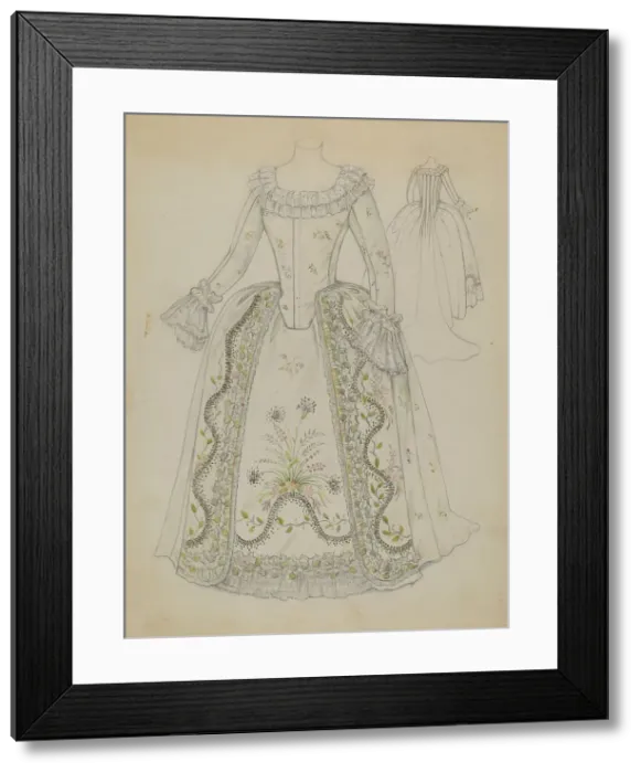 Framed Print : Dress, c. 1936. Creator: Jessie M. Benge Framed Print : Dress, c. 1936. Creator: Jessie M. Benge