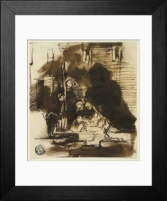 Framed Print : Finding the Scottish Regalia (r), and Study, Queen Victoria and First Parliament (v), c.1835. Creator: David Wilkie Framed Print : Finding the Scottish Regalia (r), and Study, Queen Victoria and First Parliament (v), c.1835. Creator: David Wilkie