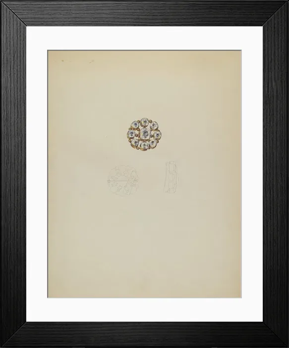 Framed Print : Brooch, c. 1936. Creator: Doris Beer Framed Print : Brooch, c. 1936. Creator: Doris Beer
