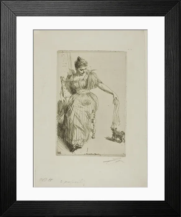 Framed Print : Gerda Hagborg II, 1893. Creator: Anders Leonard Zorn Framed Print : Gerda Hagborg II, 1893. Creator: Anders Leonard Zorn