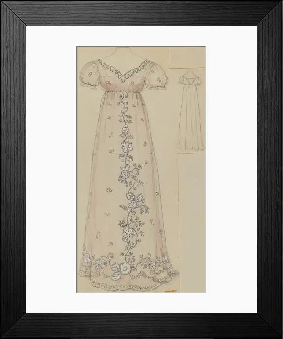 Framed Print : Dress, c. 1936. Creator: Jessie M. Benge Framed Print : Dress, c. 1936. Creator: Jessie M. Benge