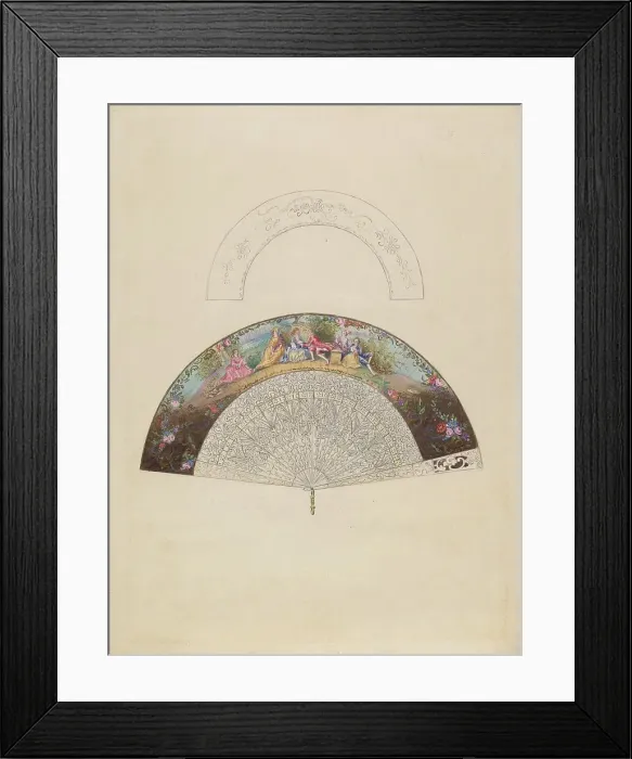 Framed Print : Fan, c. 1936. Creator: Jessie M. Benge Framed Print : Fan, c. 1936. Creator: Jessie M. Benge
