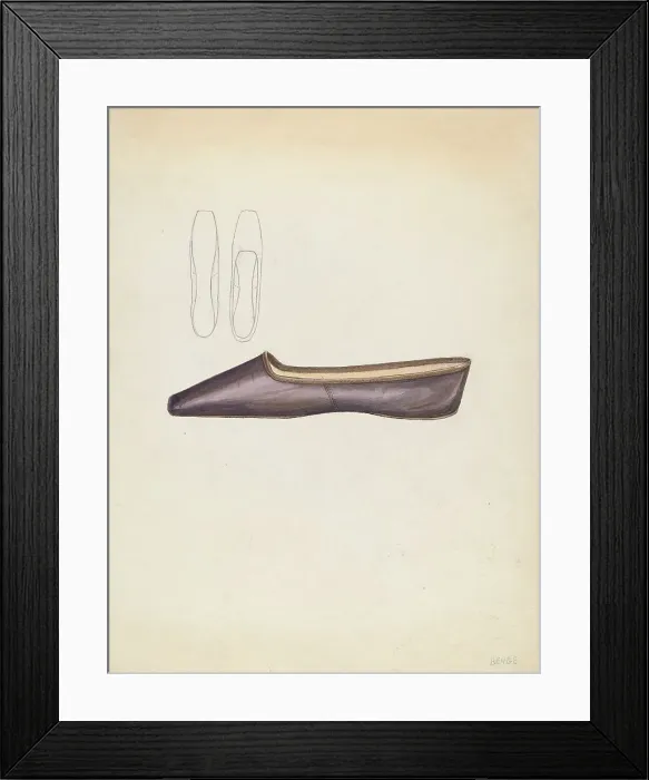 Framed Print : Shoe, 1935 / 1942. Creator: Jessie M. Benge Framed Print : Shoe, 1935 / 1942. Creator: Jessie M. Benge