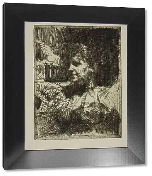 Gerda Hagborg I ('Pour plaire'), 1893. Creator: Anders Leonard Zorn. Gerda Hagborg I ('Pour plaire'), 1893. Creator: Anders Leonard Zorn