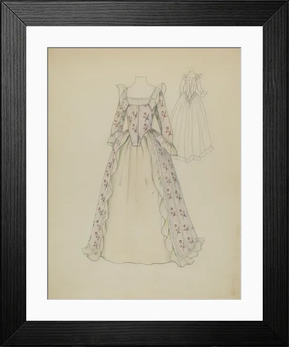 Framed Print : Dress, c. 1936. Creator: Jessie M. Benge Framed Print : Dress, c. 1936. Creator: Jessie M. Benge