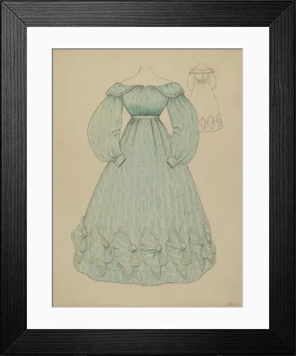 Framed Print : Dress, c. 1936. Creator: Jessie M. Benge