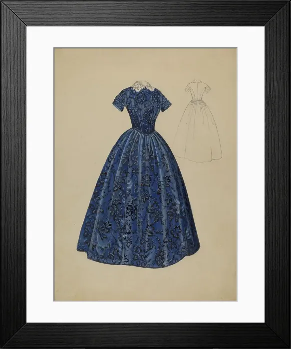 Framed Print : Dress, c. 1936. Creator: Jessie M. Benge Framed Print : Dress, c. 1936. Creator: Jessie M. Benge
