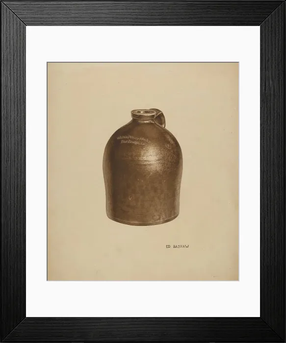 Framed Print : Pottery Milk Jug, c. 1934. Creator: Edward Bashaw Framed Print : Pottery Milk Jug, c. 1934. Creator: Edward Bashaw