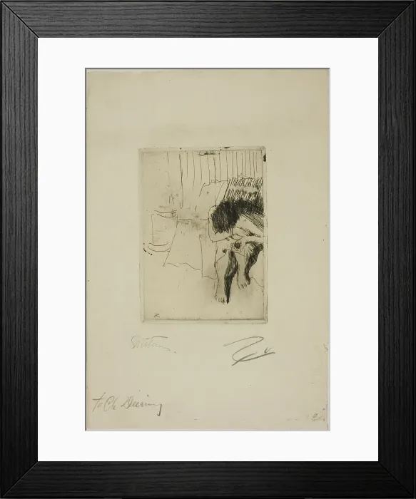 Framed Print : Tired Model, 1890. Creator: Anders Leonard Zorn Framed Print : Tired Model, 1890. Creator: Anders Leonard Zorn