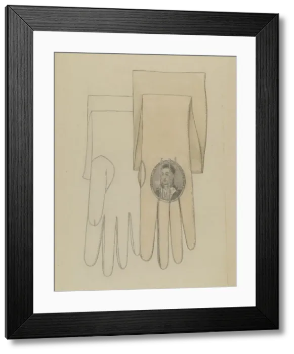 Framed Print : Wedding Gloves, 1935 / 1942. Creator: Jessie M. Benge Framed Print : Wedding Gloves, 1935 / 1942. Creator: Jessie M. Benge