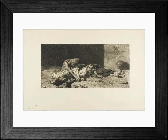 Framed Print : Arab Watching the Body of His Friend, n.d. Creator: Mariano Jose Maria Bernardo Fortuny y Carbo Framed Print : Arab Watching the Body of His Friend, n.d. Creator: Mariano Jose Maria Bernardo Fortuny y Carbo
