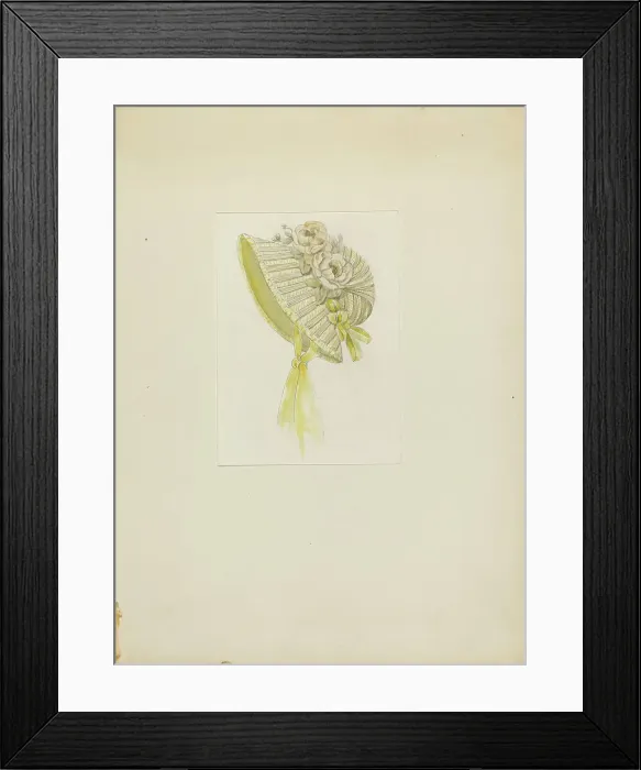 Framed Print : Bonnet, c. 1936. Creator: Jessie M. Benge Framed Print : Bonnet, c. 1936. Creator: Jessie M. Benge