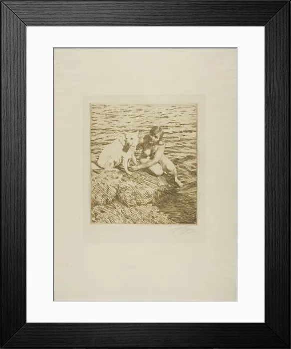 Framed Print : Sappo, 1917. Creator: Anders Leonard Zorn Framed Print : Sappo, 1917. Creator: Anders Leonard Zorn