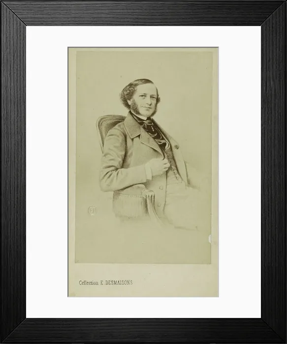 Framed Print : Portrait of the composer and pianist Henri Herz (1803-1888). Creator: Desmaisons, Émile (1812-1880) Framed Print : Portrait of the composer and pianist Henri Herz (1803-1888). Creator: Desmaisons, Émile (1812-1880)
