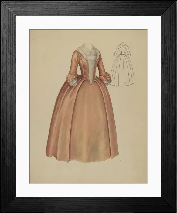 Framed Print : Dress, c. 1936. Creator: Jessie M. Benge Framed Print : Dress, c. 1936. Creator: Jessie M. Benge