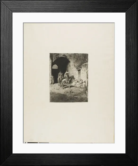 Framed Print : Guard of the Casbah in Tetuan, n.d. Creator: Mariano Jose Maria Bernardo Fortuny y Carbo Framed Print : Guard of the Casbah in Tetuan, n.d. Creator: Mariano Jose Maria Bernardo Fortuny y Carbo