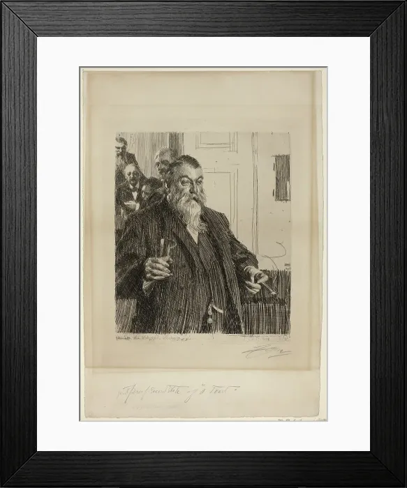Framed Print : A Toast II, 1893. Creator: Anders Leonard Zorn Framed Print : A Toast II, 1893. Creator: Anders Leonard Zorn