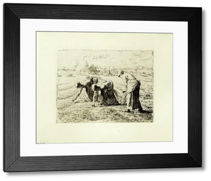 Framed Print : The Gleaners, 1855–56. Creator: Jean Francois Millet Framed Print : The Gleaners, 1855–56. Creator: Jean Francois Millet