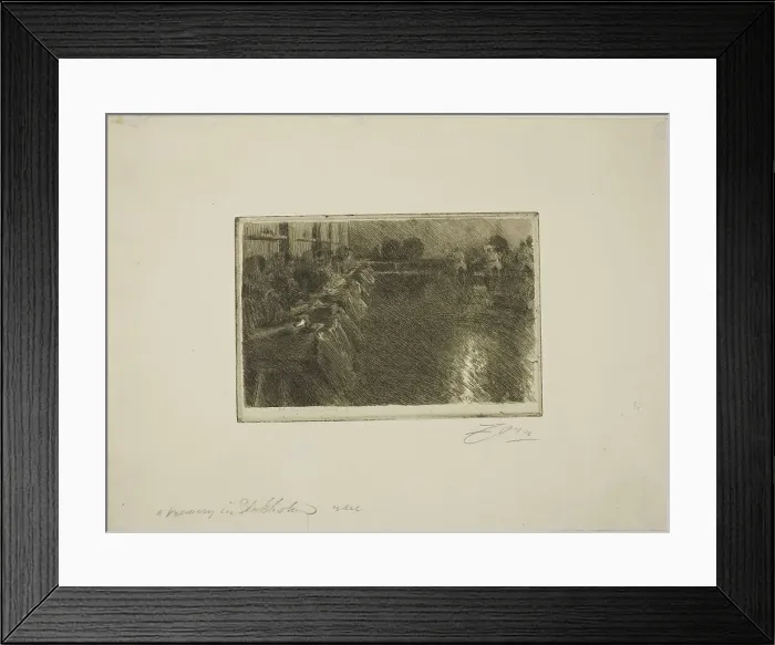 Framed Print : The Large Brewery, 1890. Creator: Anders Leonard Zorn Framed Print : The Large Brewery, 1890. Creator: Anders Leonard Zorn