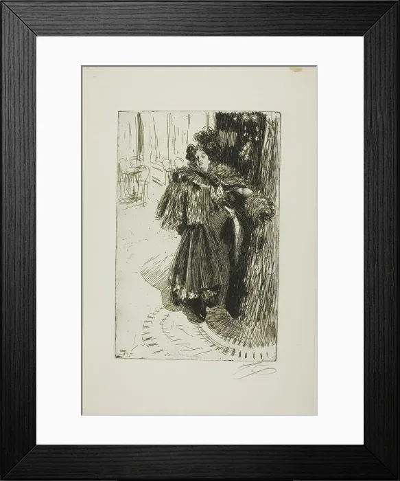 Framed Print : Effet de Nuit III, 1897. Creator: Anders Leonard Zorn Framed Print : Effet de Nuit III, 1897. Creator: Anders Leonard Zorn