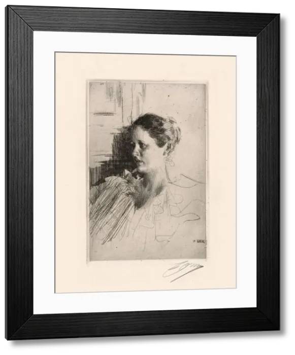 Framed Print : Mrs. Nagel, 1897. Creator: Anders Leonard Zorn Framed Print : Mrs. Nagel, 1897. Creator: Anders Leonard Zorn