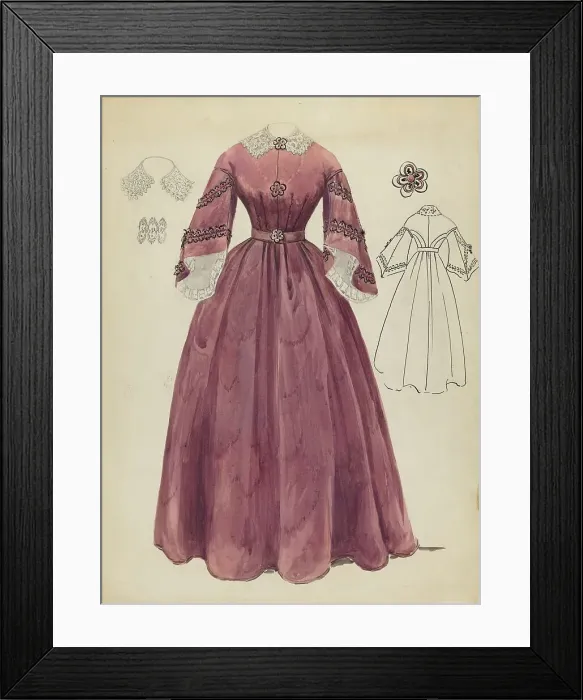 Framed Print : Dress, 1935 / 1942. Creator: Jessie M. Benge Framed Print : Dress, 1935 / 1942. Creator: Jessie M. Benge