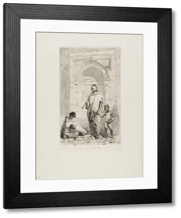 Framed Print : Moroccan Family, 1862. Creator: Mariano Jose Maria Bernardo Fortuny y Carbo Framed Print : Moroccan Family, 1862. Creator: Mariano Jose Maria Bernardo Fortuny y Carbo