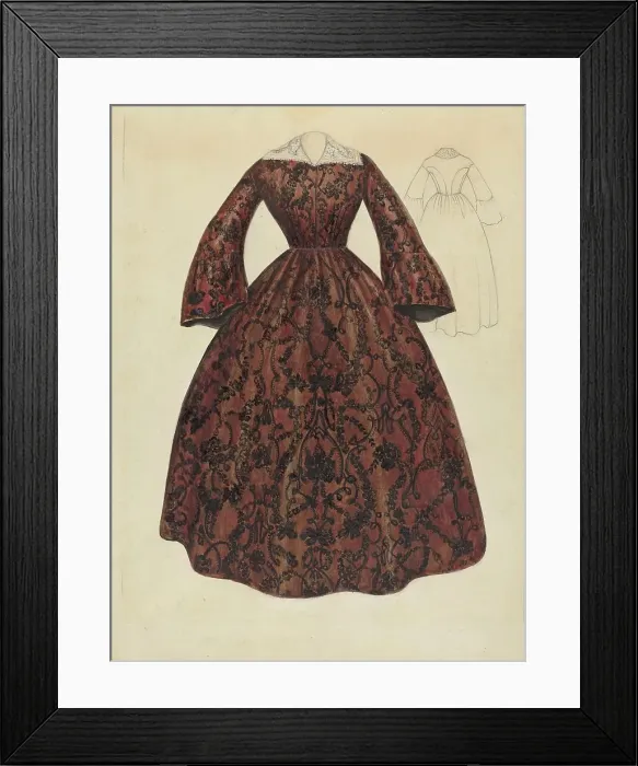 Framed Print : Dress, c. 1939. Creator: Jessie M. Benge Framed Print : Dress, c. 1939. Creator: Jessie M. Benge