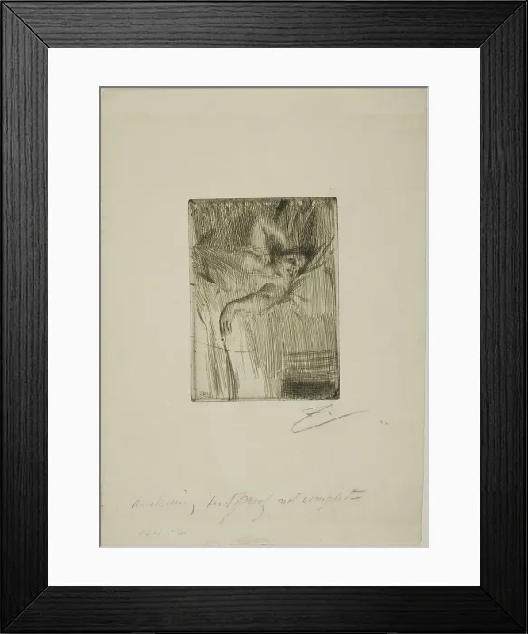Framed Print : Le Réveil, 1891. Creator: Anders Leonard Zorn Framed Print : Le Réveil, 1891. Creator: Anders Leonard Zorn