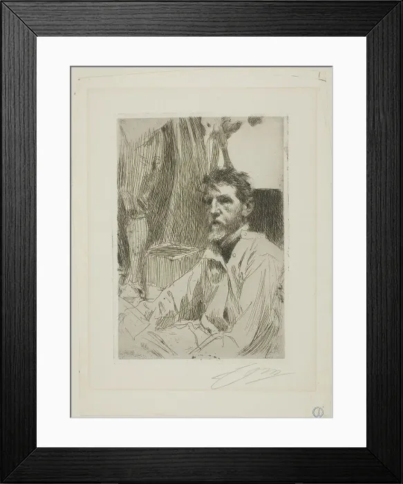 Framed Print : August Saint Gaudens I, 1898. Creator: Anders Leonard Zorn