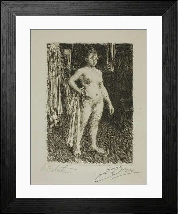 Framed Print : Venus de la Villette, 1893. Creator: Anders Leonard Zorn Framed Print : Venus de la Villette, 1893. Creator: Anders Leonard Zorn