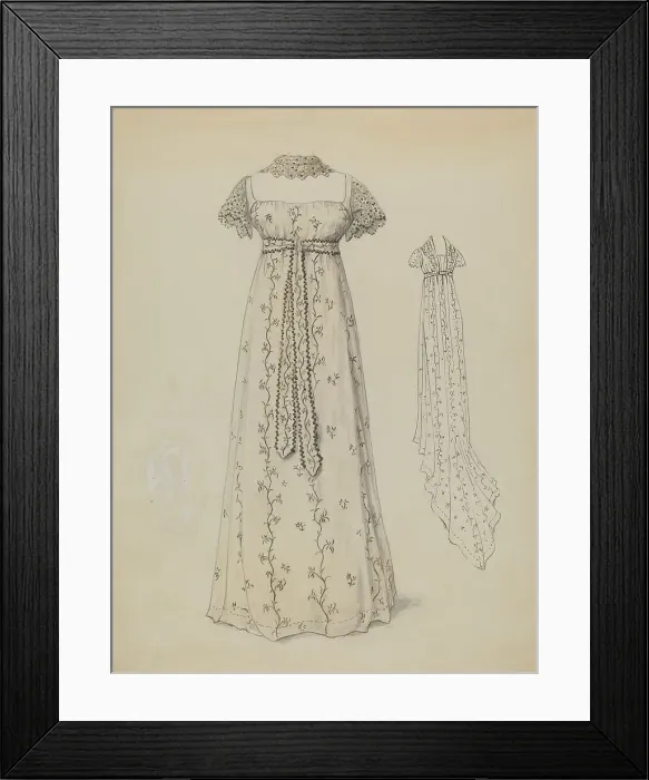 Framed Print : Dress, c. 1936. Creator: Jessie M. Benge Framed Print : Dress, c. 1936. Creator: Jessie M. Benge