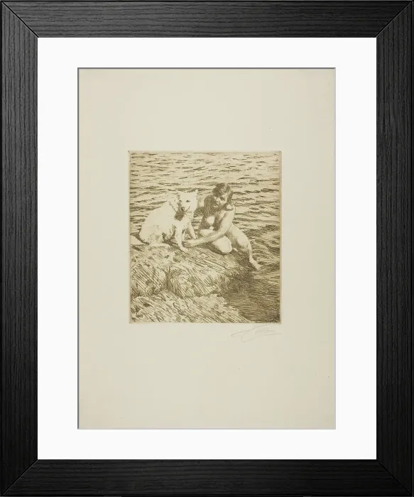 Framed Print : Sappo, 1917. Creator: Anders Leonard Zorn Framed Print : Sappo, 1917. Creator: Anders Leonard Zorn