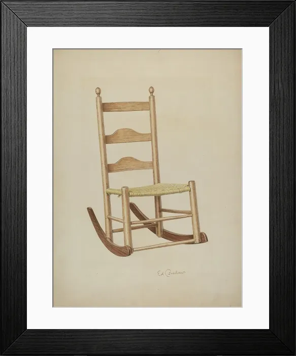 Framed Print : Rocking Chair, 1941. Creator: Edward Bashaw Framed Print : Rocking Chair, 1941. Creator: Edward Bashaw