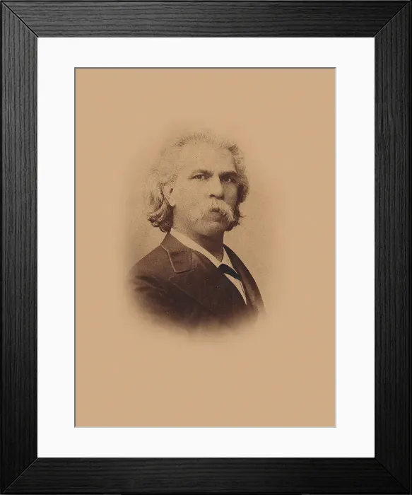 Framed Print : Portrait of Antônio Carlos Gomes (1836-1896), 1889. Creator: Anonymous Framed Print : Portrait of Antônio Carlos Gomes (1836-1896), 1889. Creator: Anonymous