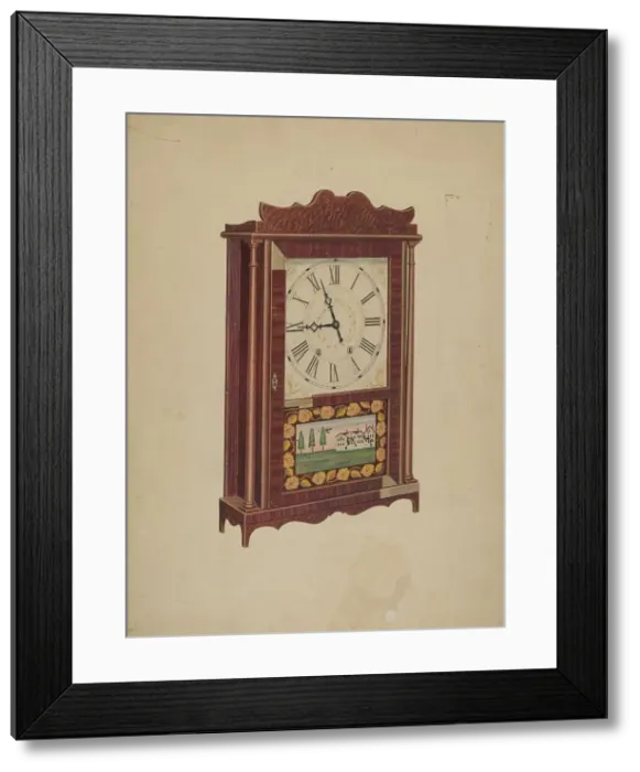 Framed Print : Shelf Clock, c. 1939. Creator: Edward Bashaw