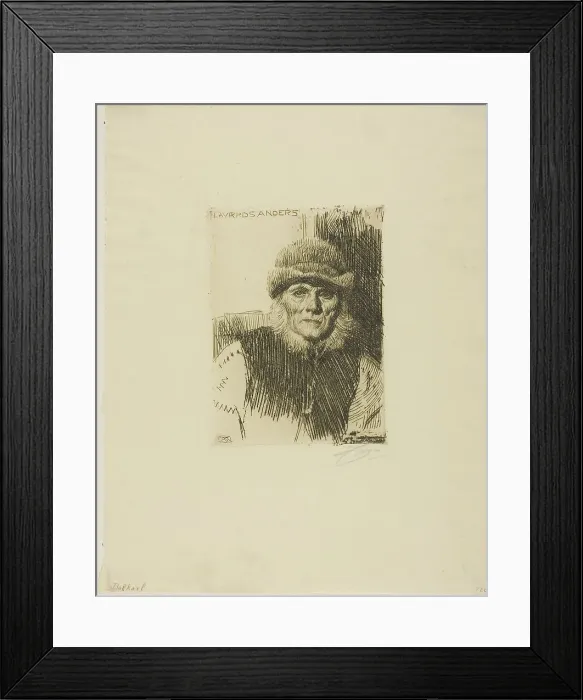 Framed Print : Dalecarlian Peasant (Lavards Anders), 1919. Creator: Anders Leonard Zorn Framed Print : Dalecarlian Peasant (Lavards Anders), 1919. Creator: Anders Leonard Zorn