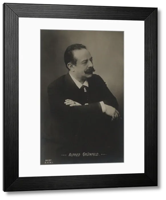Framed Print : Portrait of the pianist and composer Alfred Grünfeld (1852-1924), c. 1900. Creator: Anonymous Framed Print : Portrait of the pianist and composer Alfred Grünfeld (1852-1924), c. 1900. Creator: Anonymous