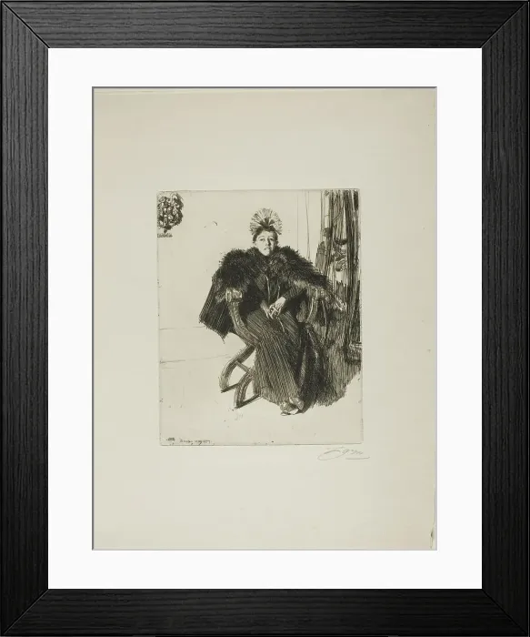 Framed Print : Isabella Gardener, 1894. Creator: Anders Leonard Zorn Framed Print : Isabella Gardener, 1894. Creator: Anders Leonard Zorn