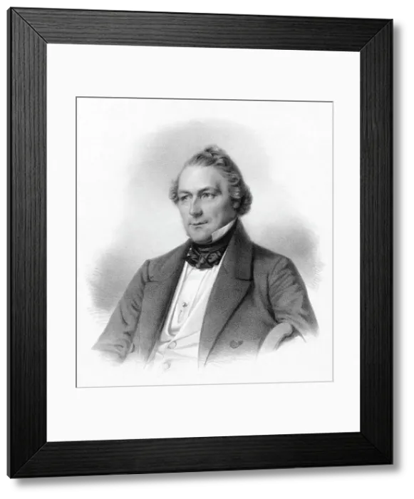 Framed Print : Portrait of the composer Friedrich Wilhelm Jähns (1809-1888), 1850. Creator: Fischer, Carl (active 1825-1860) Framed Print : Portrait of the composer Friedrich Wilhelm Jähns (1809-1888), 1850. Creator: Fischer, Carl (active 1825-1860)