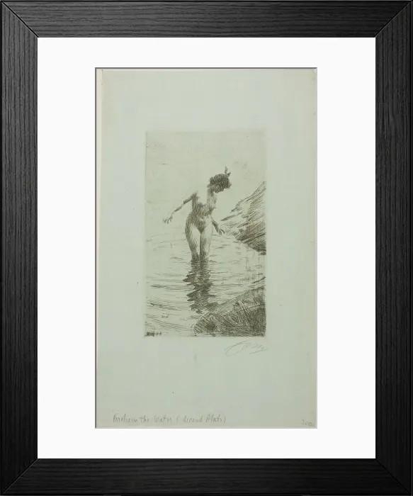 Framed Print : Cercles d'eau II, 1907. Creator: Anders Leonard Zorn Framed Print : Cercles d'eau II, 1907. Creator: Anders Leonard Zorn