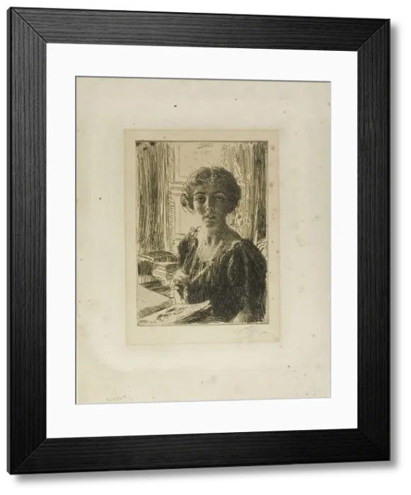 Framed Print : The Crown-Princess Margaret of Sweden, 1914. Creator: Anders Leonard Zorn Framed Print : The Crown-Princess Margaret of Sweden, 1914. Creator: Anders Leonard Zorn