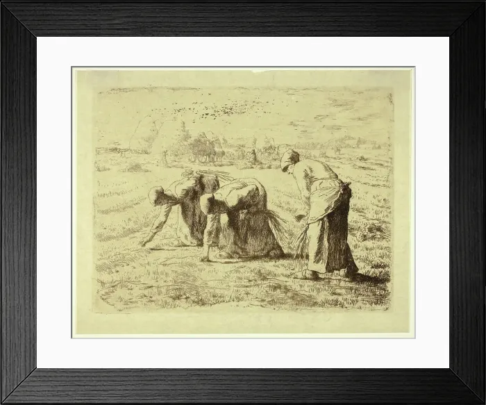 Framed Print : The Gleaners, 1855–56. Creator: Jean Francois Millet Framed Print : The Gleaners, 1855–56. Creator: Jean Francois Millet