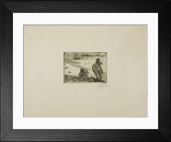 Framed Print : Young People Bathing, 1894. Creator: Anders Leonard Zorn Framed Print : Young People Bathing, 1894. Creator: Anders Leonard Zorn
